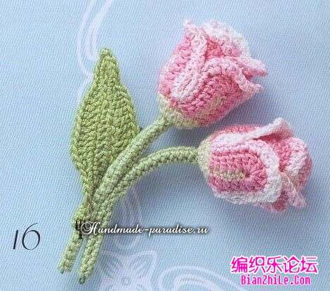郁金花挂饰钩法（郁金花的钩衣钩针图解）
