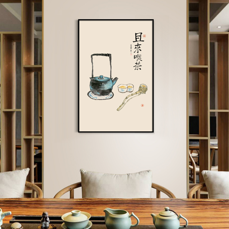 茶馆墙上挂饰图片（茶馆挂画有什么讲究）